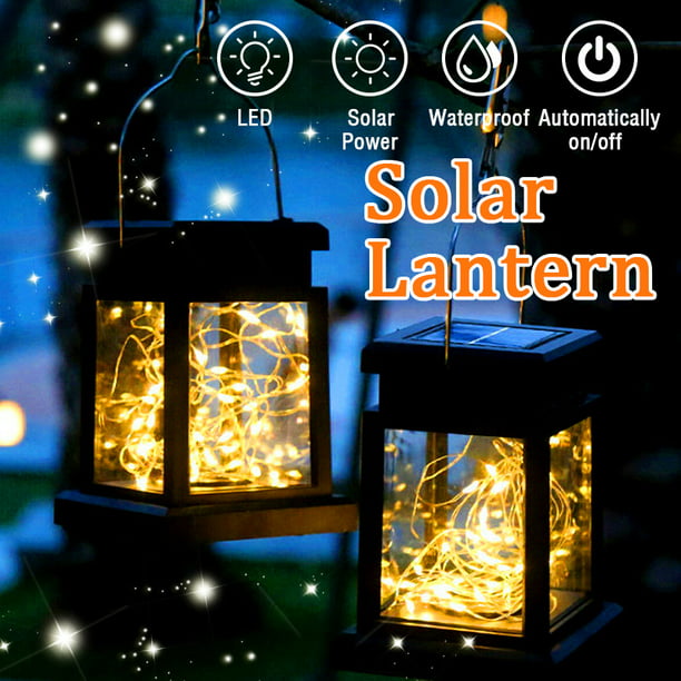 1/2/4PCS Outdoor Solar Lantern Hanging Light LED Yard Garden Lamp Waterproof New 